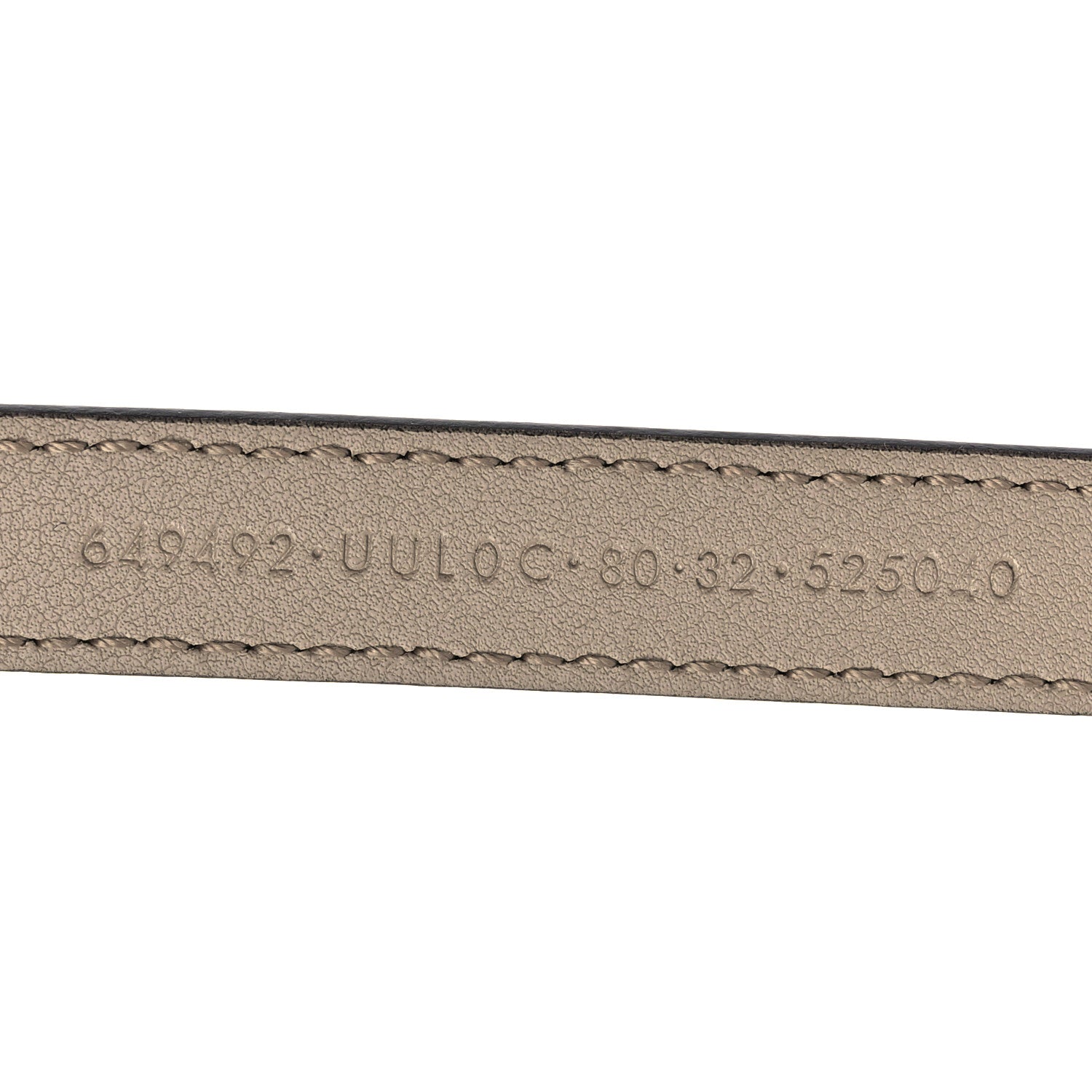 Gucci GG Supreme Monogram Jackie 1961 15mm Belt 80 32 Beige Brown 5 of 6