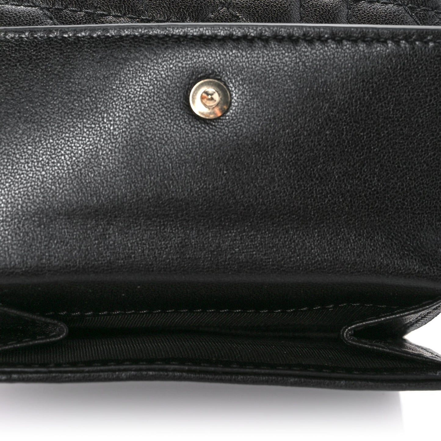 Lambskin Cannage Lady Dior Lotus Wallet Black