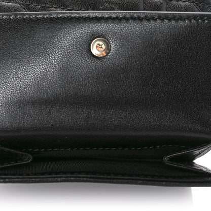 Christian Dior Lambskin Cannage Lady Dior Lotus Wallet Black 6 of 10