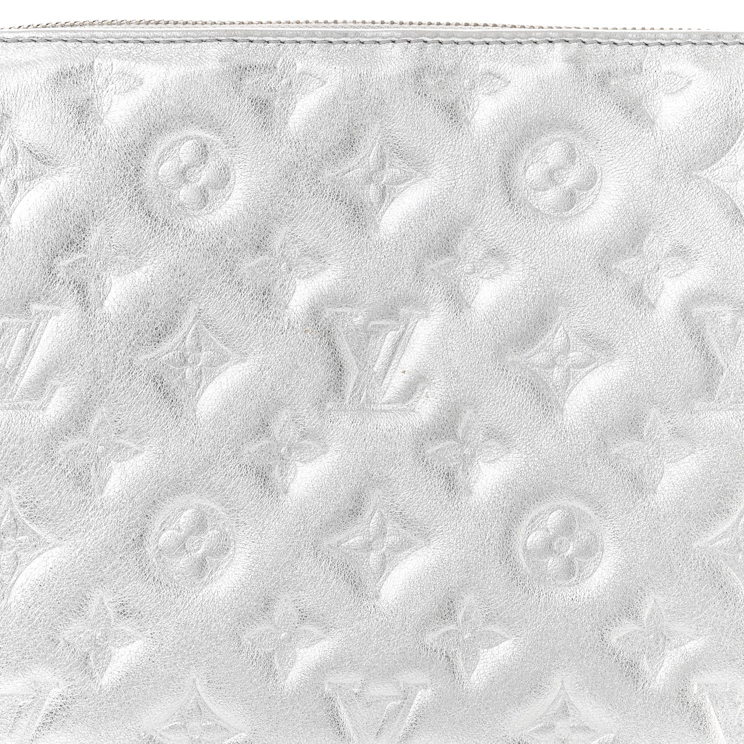 Louis Vuitton Metallic Lambskin Embossed Monogram Coussin PM Silver 7 of 10