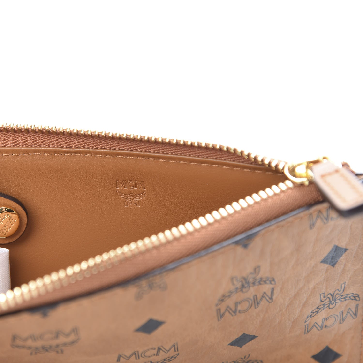 MCM Visetos Key Pouch Cognac 6 of 7