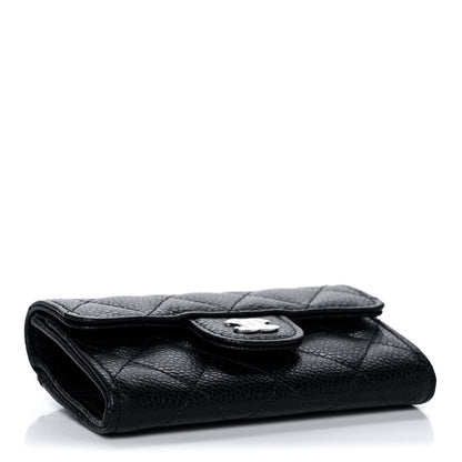 Chanel Caviar Quilted Flap Card Holder Wallet Black 4 of 12