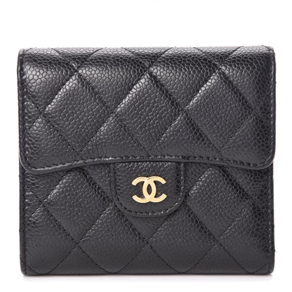 Chanel Caviar Quilted Compact Flap Wallet Black 1 of 16