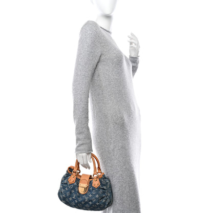 Louis Vuitton Monogram Denim Pleaty Blue 2 of 11