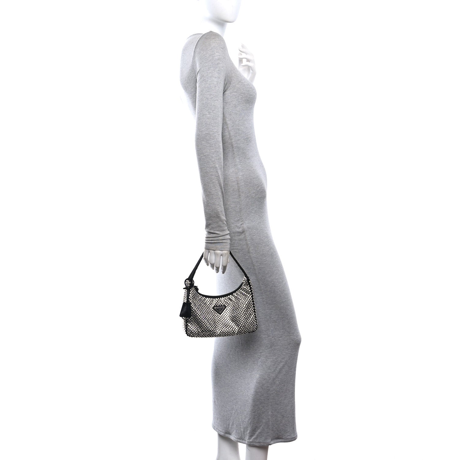 Prada Satin Crystal Mini Re-Edition 2000 Bag Cristal 2 of 10