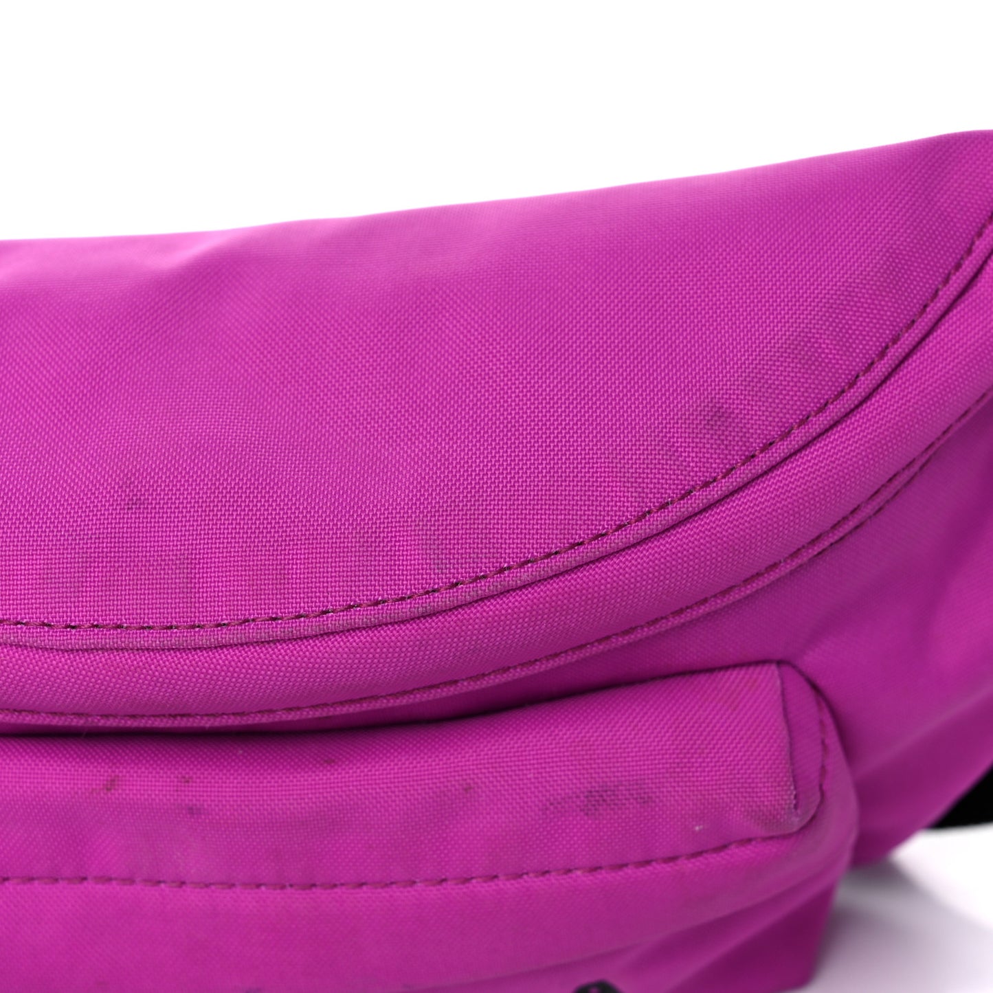 Sport Nylon Logo Embroidered Small Wheel Beltpack Fuchsia Black