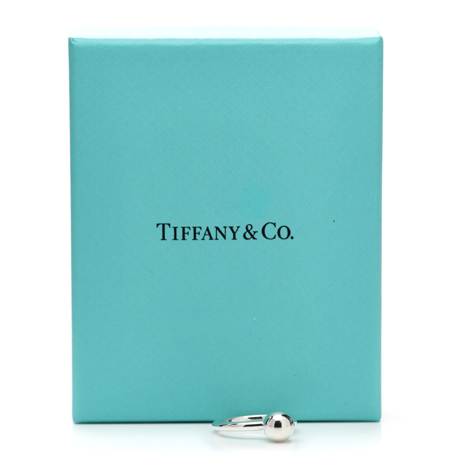 Tiffany Sterling Silver 8mm HardWear Ball Ring 53 6.5 7 of 7