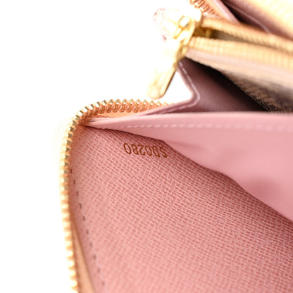 Louis Vuitton Damier Azur Clemence Wallet Rose Ballerine 7 of 7