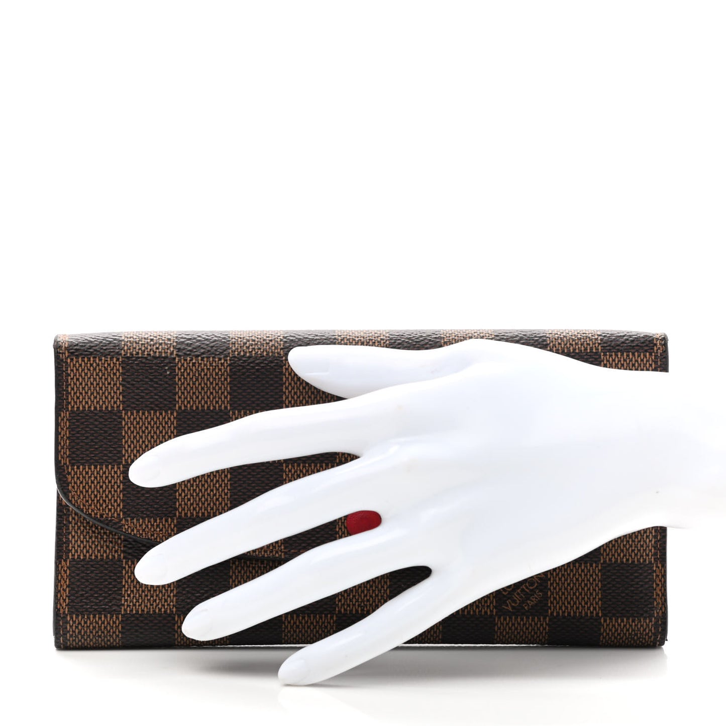 Damier Ebene Emilie Wallet Red