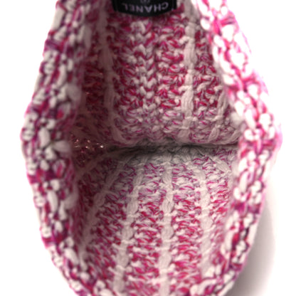 Chanel Cashmere CC Beanie Hat Pink Beige 3 of 4