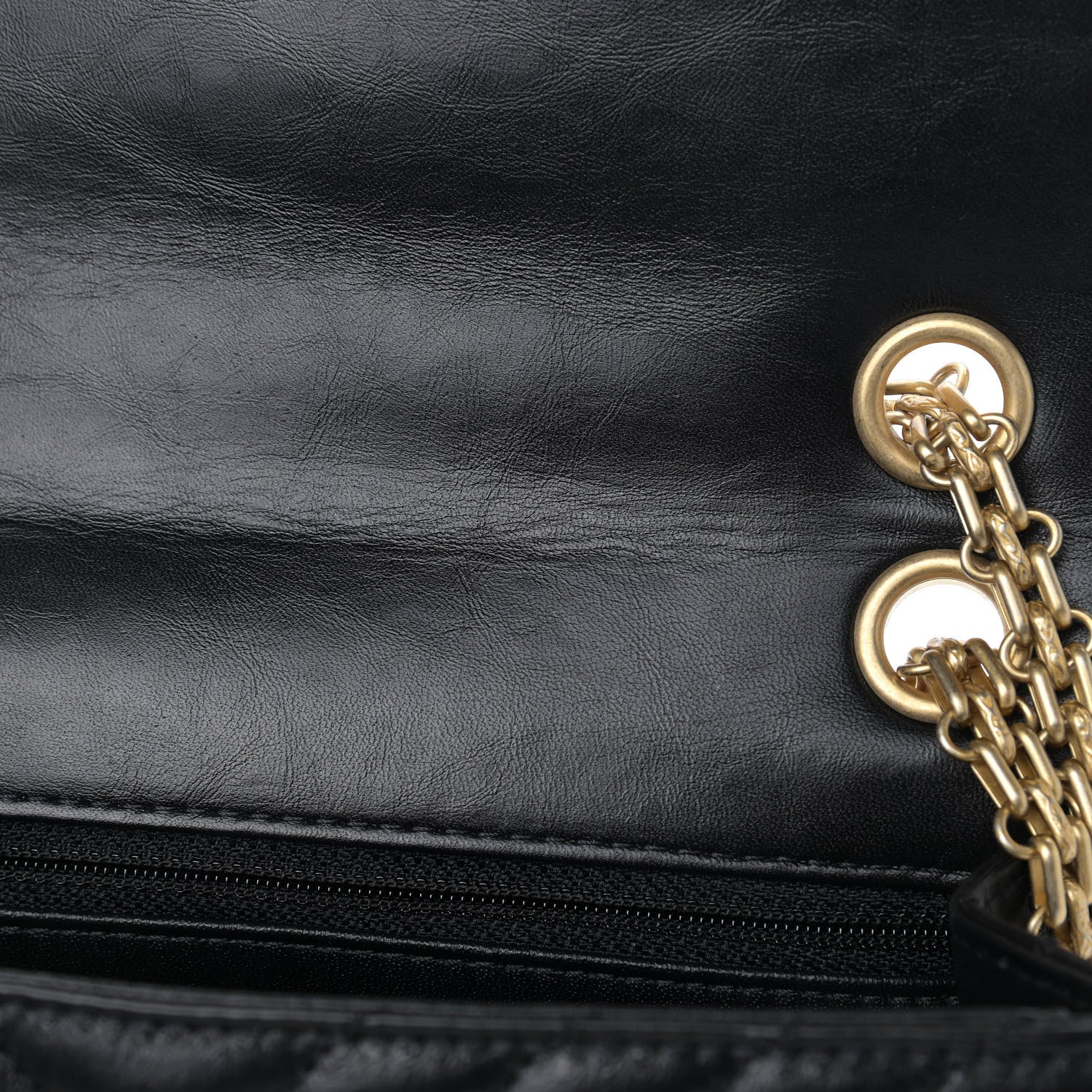 Chanel Aged Calfskin Chevron Quilted 2.55 Reissue Mini Flap Black 9 of 10
