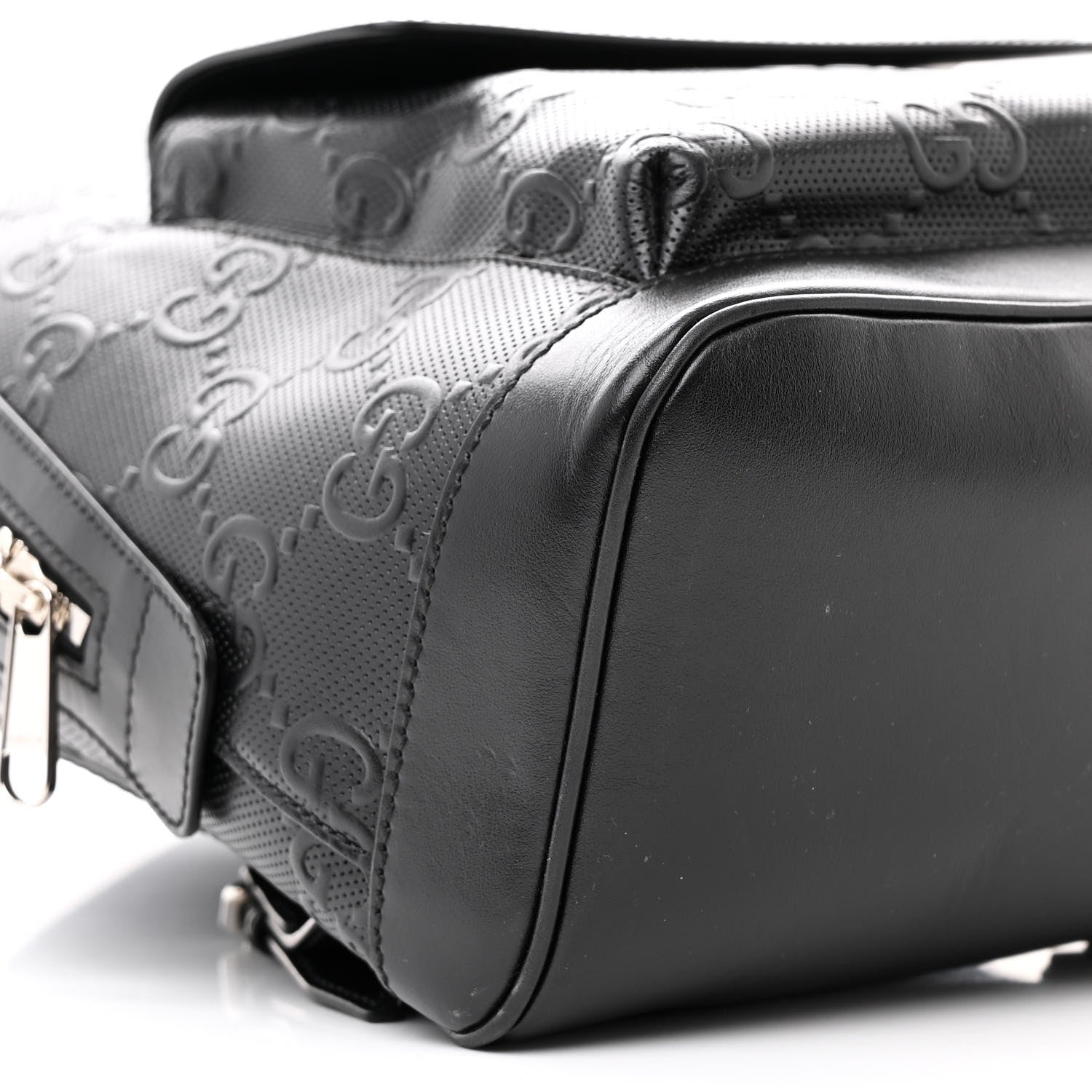 Gucci Calfskin GG Tennis Embossed Backpack Black 9 of 13