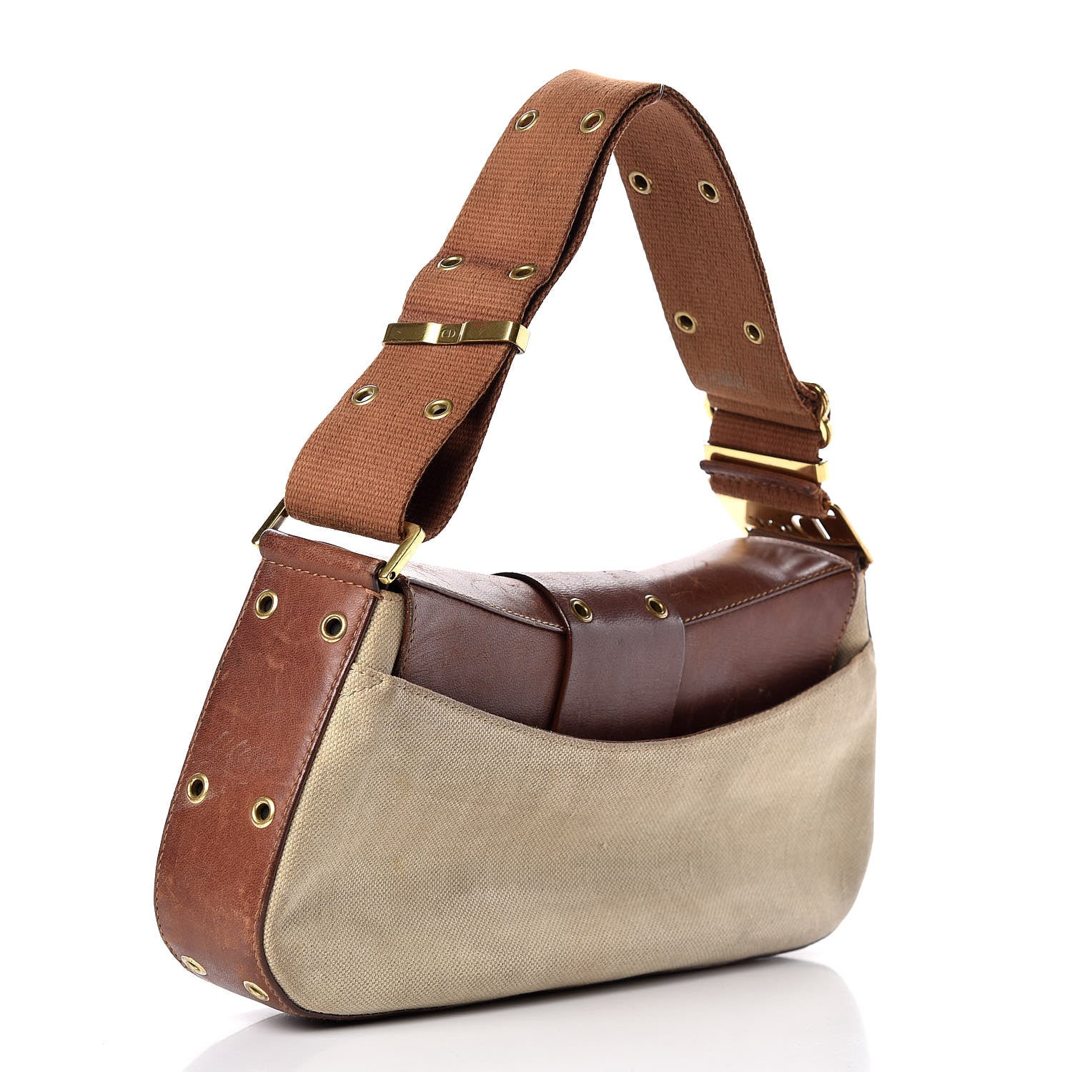 Christian Dior Canvas Calfskin Street Chic Columbus Ave Brown 3 of 12