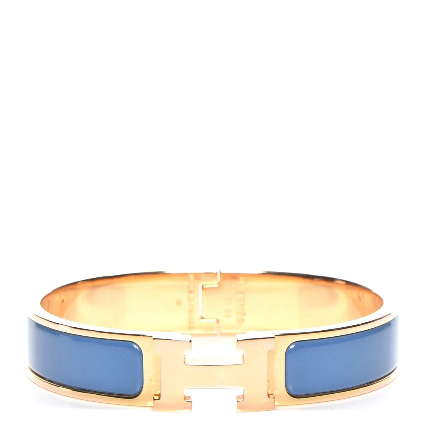 Enamel Narrow Clic Clac H Bracelet PM Bleu Transat