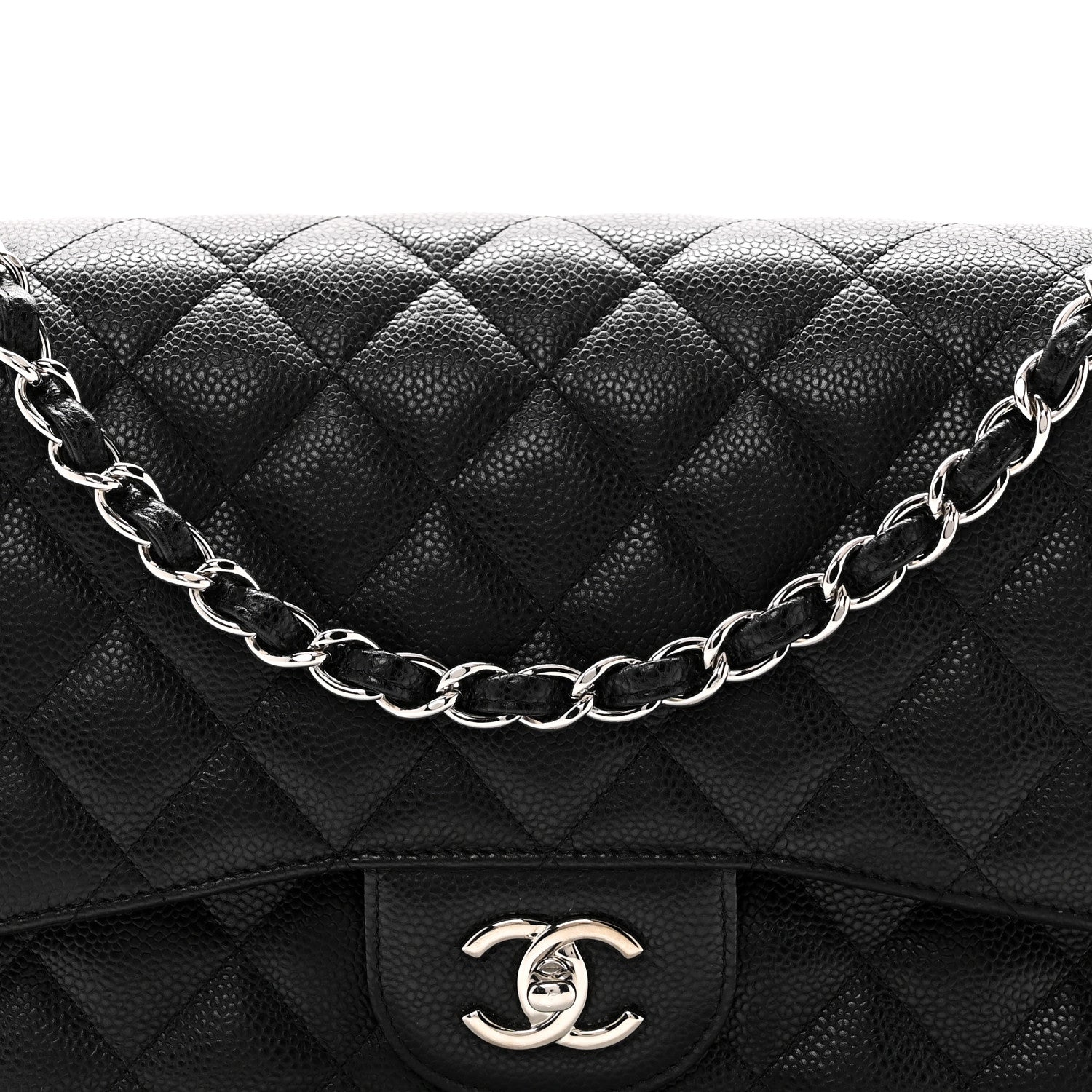 Chanel Caviar Quilted Jumbo Double Flap Black 8 of 11
