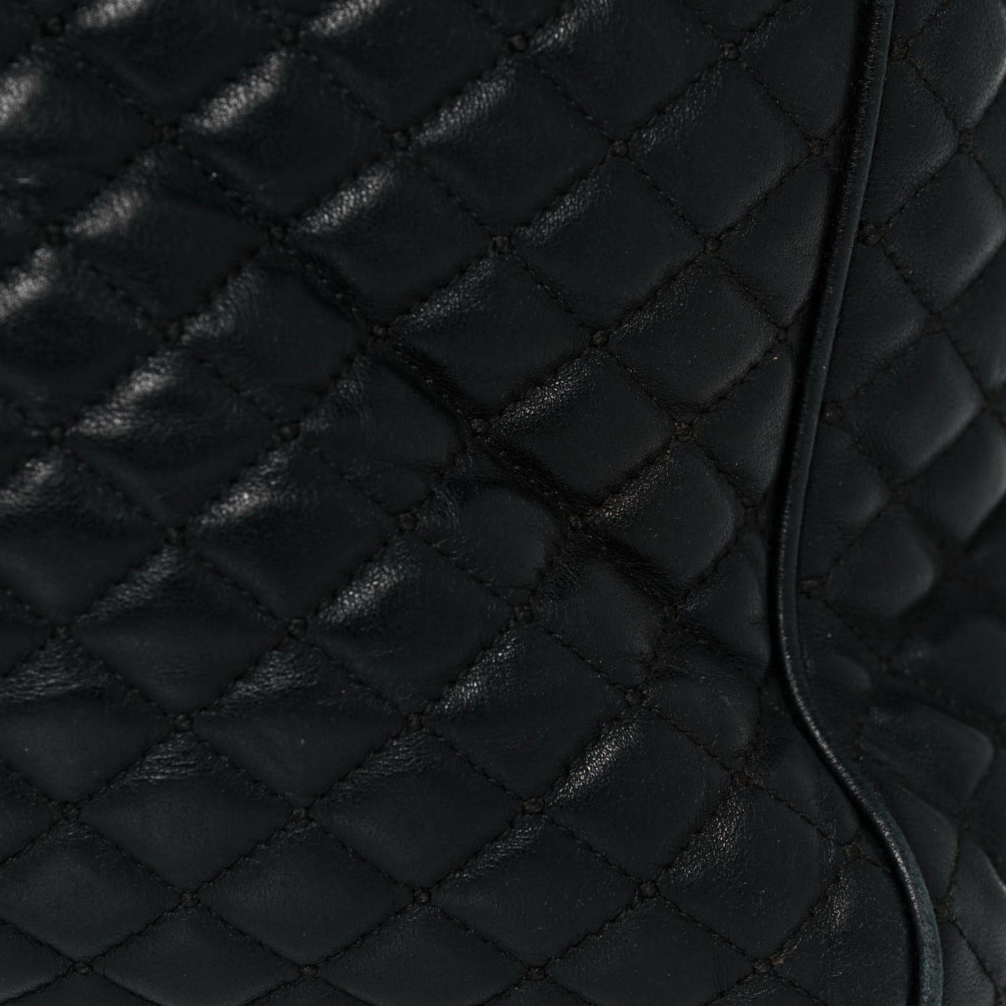 Calfskin Quilted Tote Black