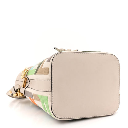 Fendi Canvas Vitello Grace F is Fendi FF Multicolor Embroidered Mini Mon Tresor Bucket Bag Grezzo Multicolor Latte 4 of 13