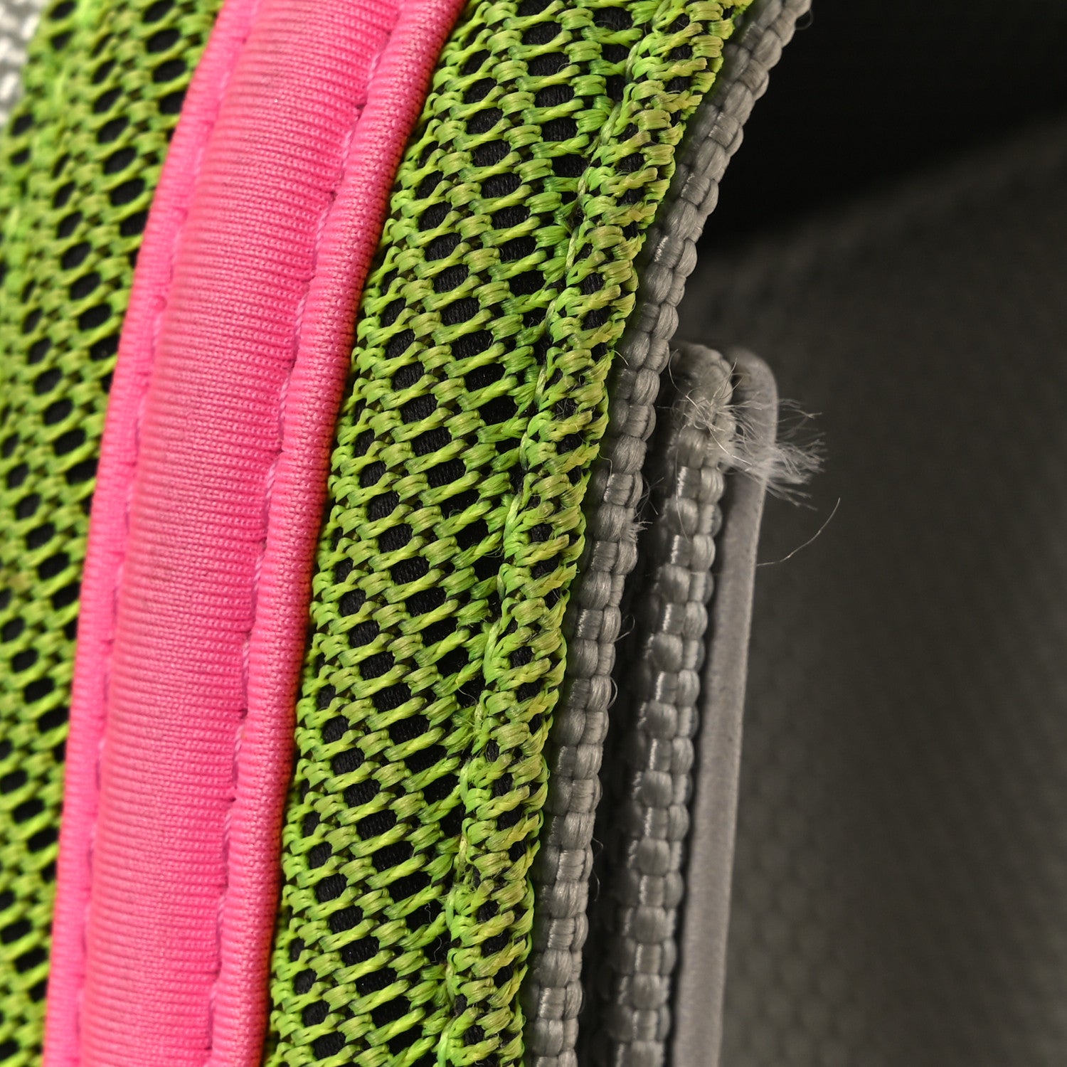 Chanel Canvas Quilted Medium Fluo Boy Flap Dark Grey Fuchsia Green 18 of 18