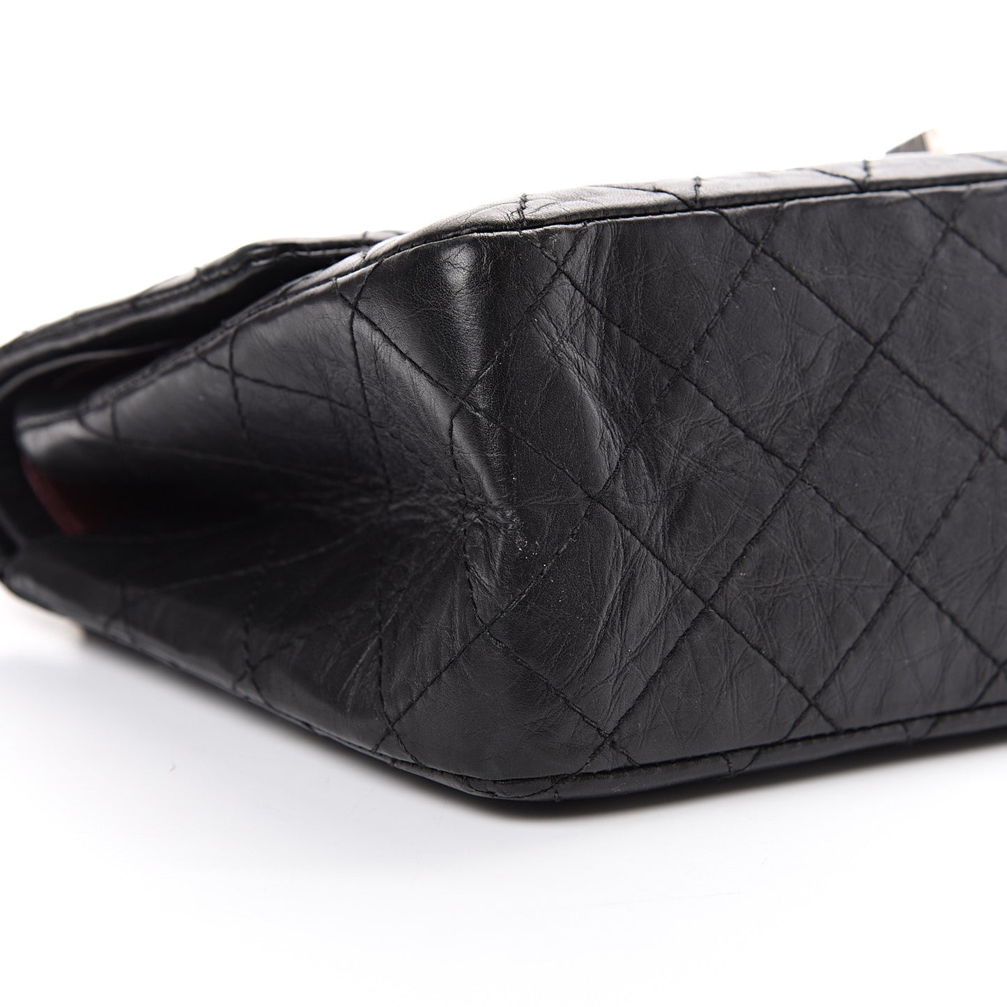 Aged Calfskin Quilted 2.55 Reissue 226 Flap Black