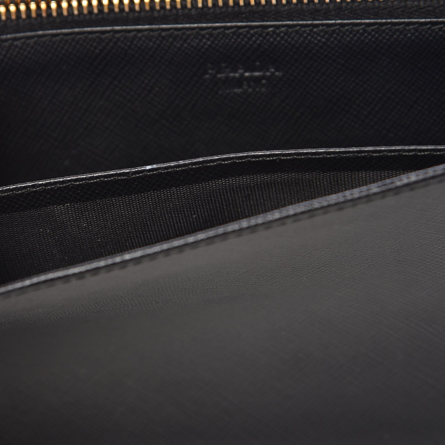 Saffiano Metal Flap Wallet With Strap Black