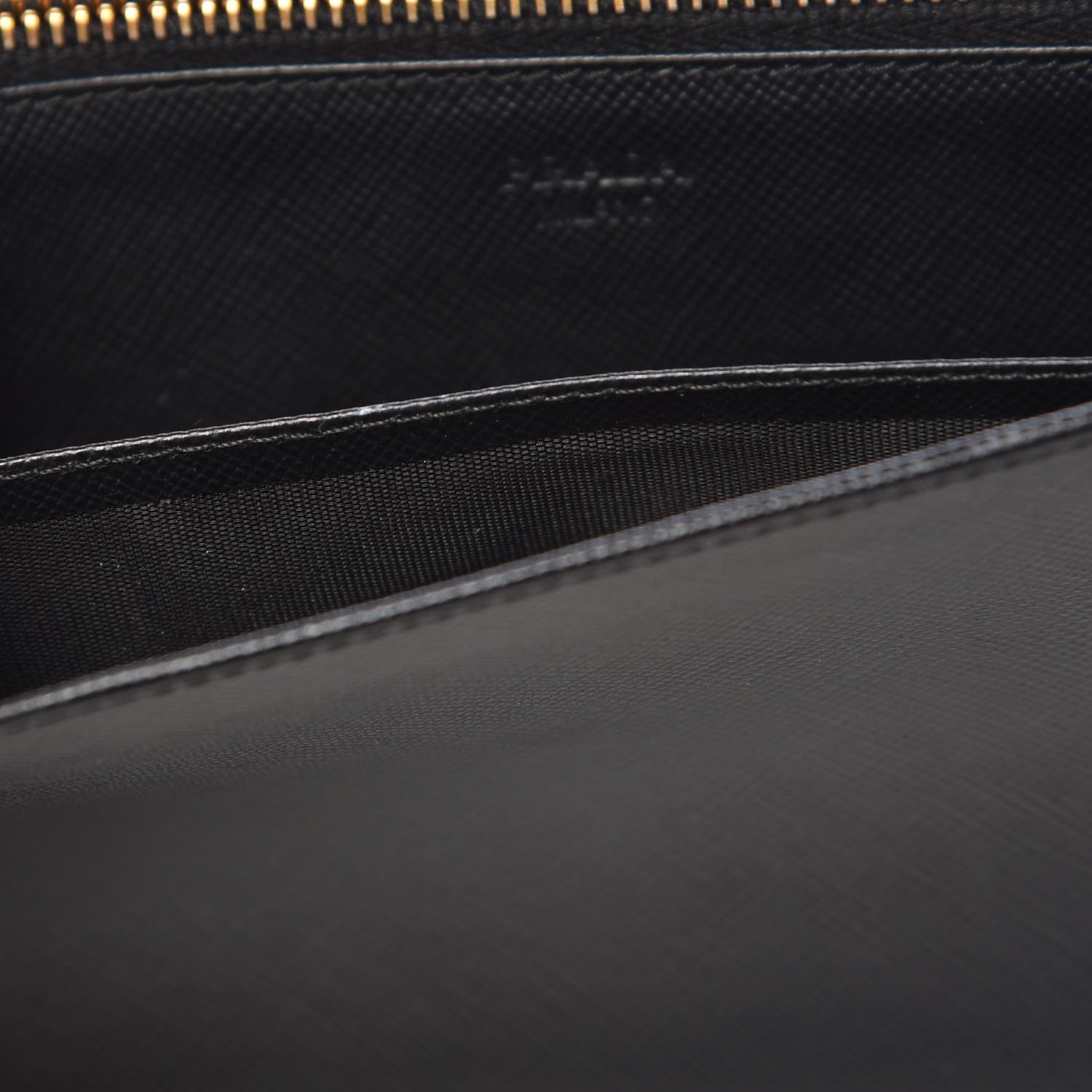 Prada Saffiano Metal Flap Wallet With Strap Black 10 of 14