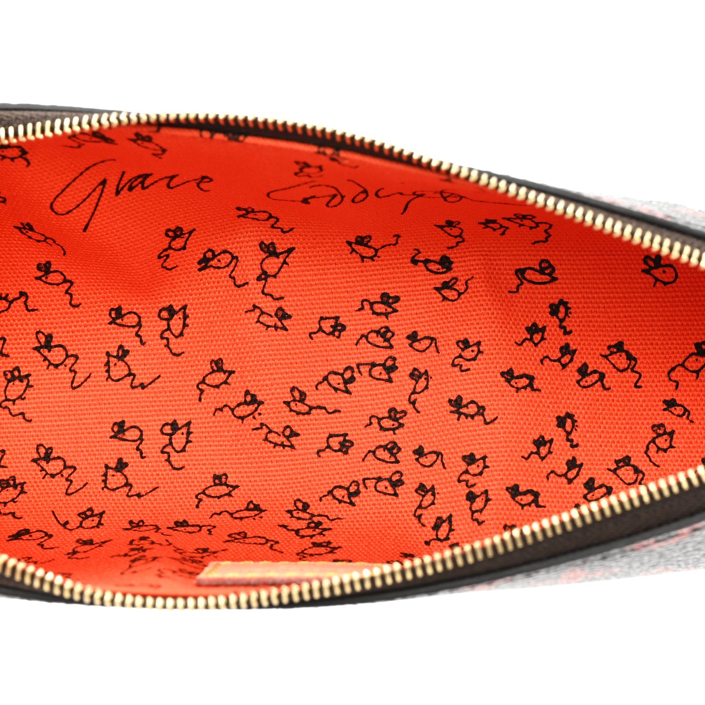 Catogram Elizabeth Pouch Orange Marron