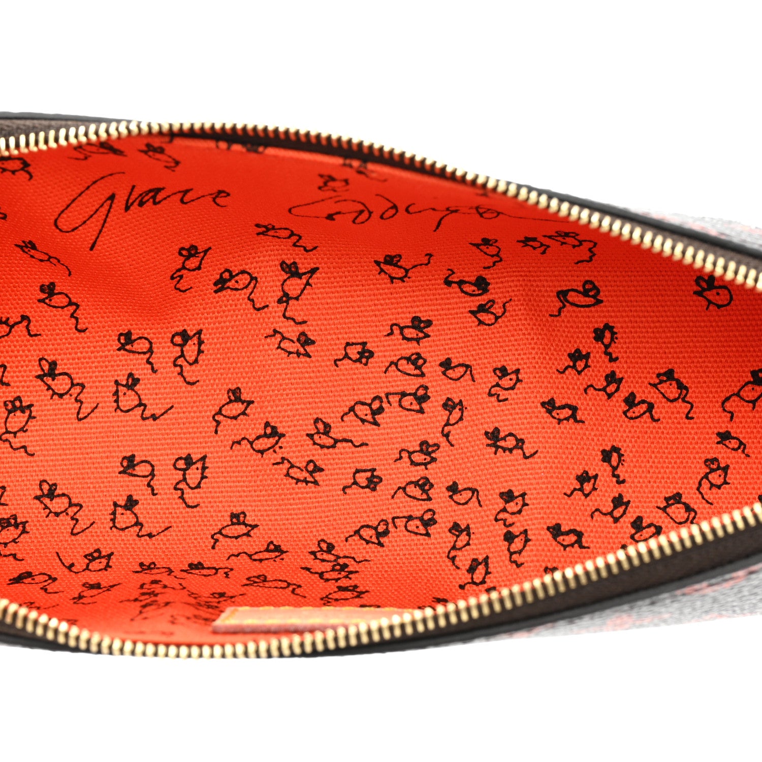 Louis Vuitton Catogram Elizabeth Pouch Orange Marron 5 of 11