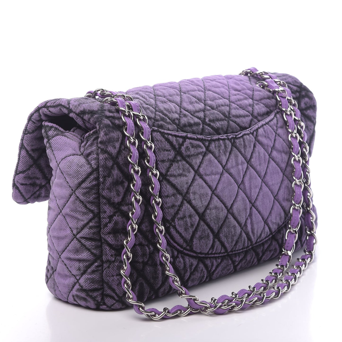 Denim Quilted Denimpression Flap Purple Black