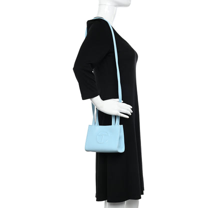 Telfar Vegan Leather Small Shopping Bag Pool Blue 2 of 14