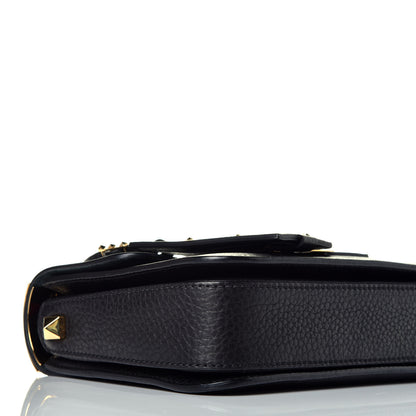 Valentino Garavani Grained Calfskin B-Rockstud Flap Black 7 of 8