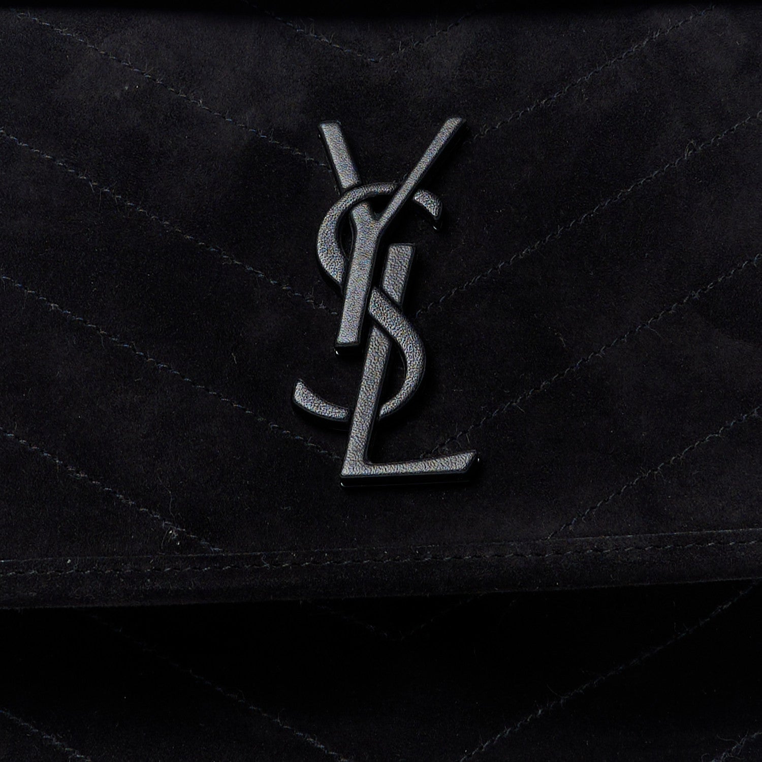 Saint Laurent Suede Monogram Medium Niki Chain Satchel Black 9 of 11