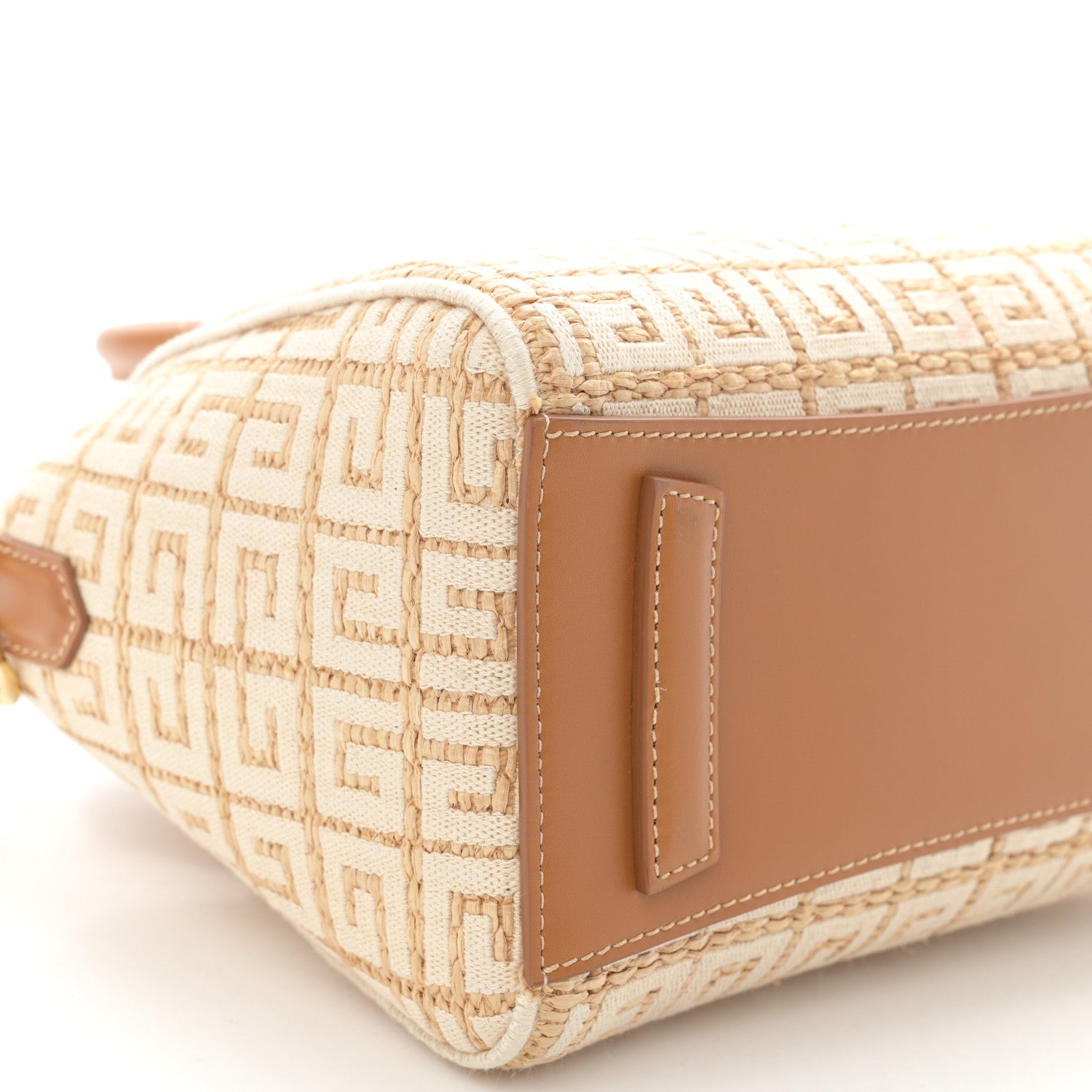 Givenchy Raffia Jacquard Fabric 4G Mini Antigona Beige 8 of 9