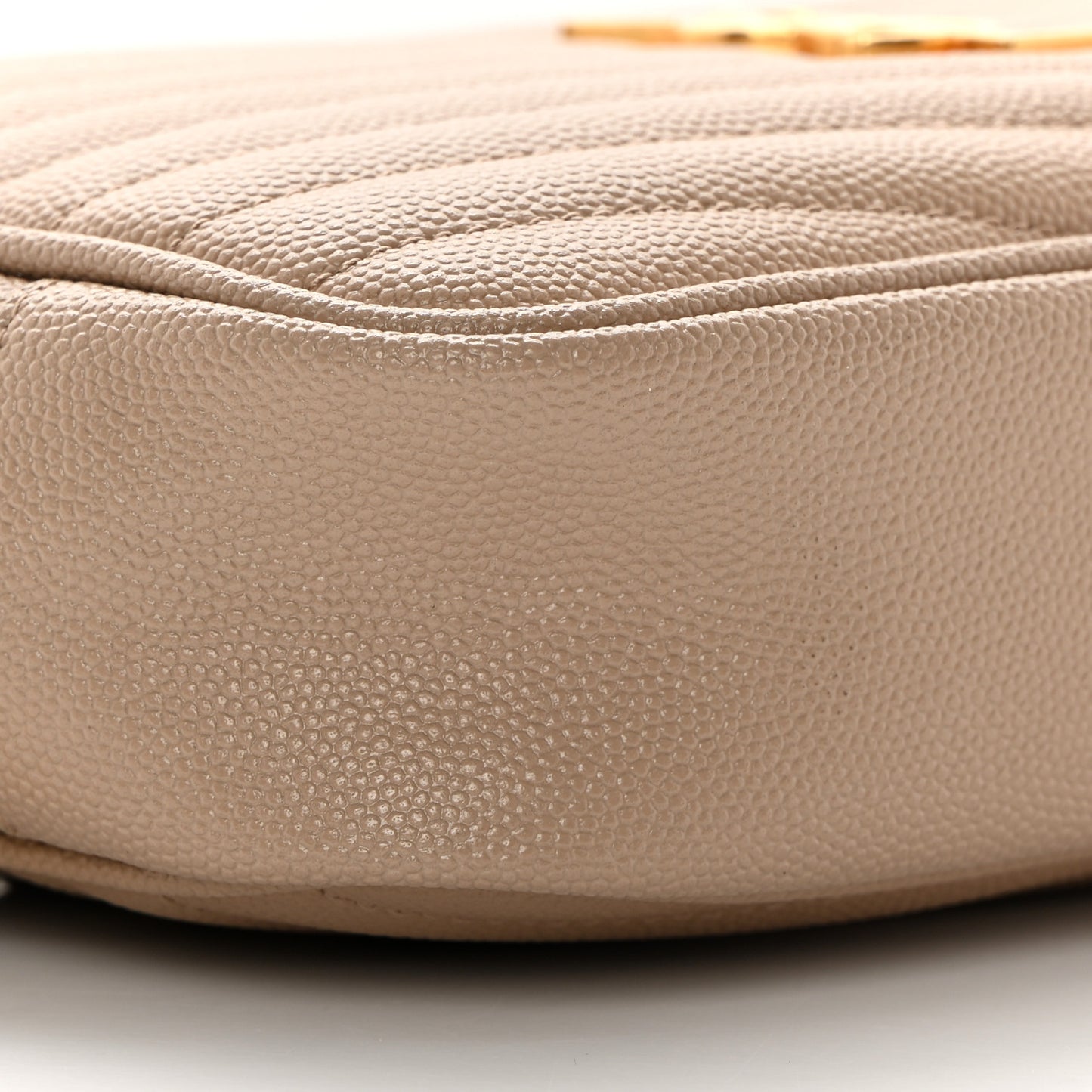 Grain De Poudre Matelasse Monogram Mini Lou Camera Bag Dark Beige