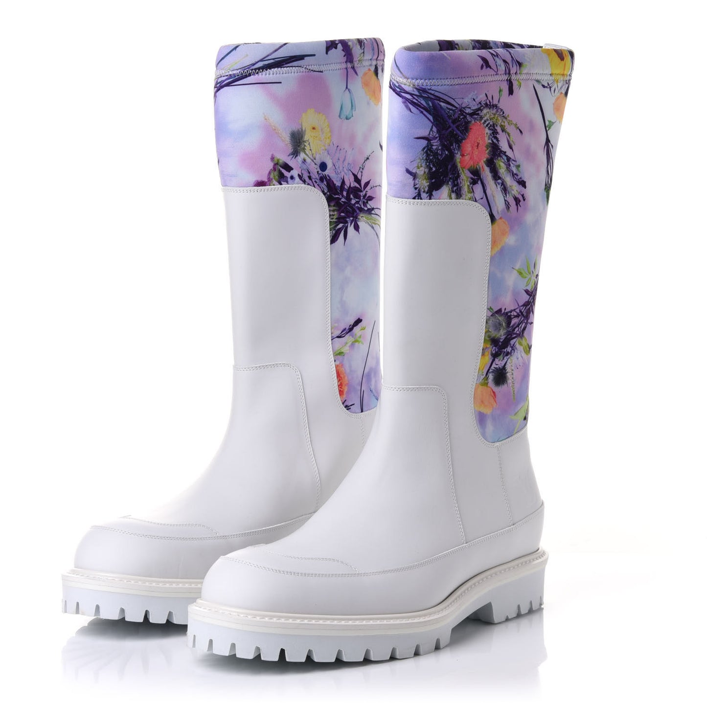 Neoprene Calfskin Floral Print Mens Landscape Boots 8 Rose