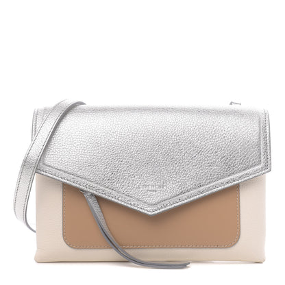 Givenchy Calfskin Duetto Crossbody Bag Silver 1 of 9
