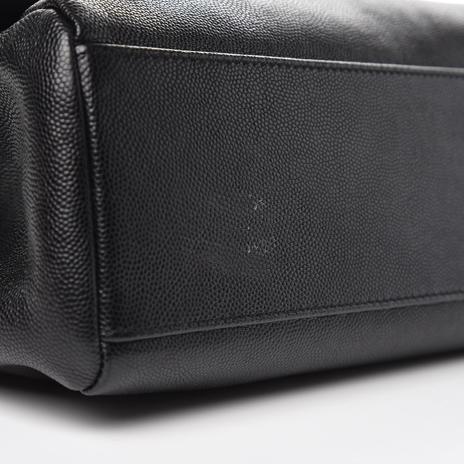 Saint Laurent Grain De Poudre Medium West Hollywood Monogram Fold-Over Black 9 of 12