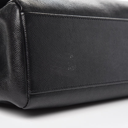 Saint Laurent Grain De Poudre Medium West Hollywood Monogram Fold-Over Black 9 of 12