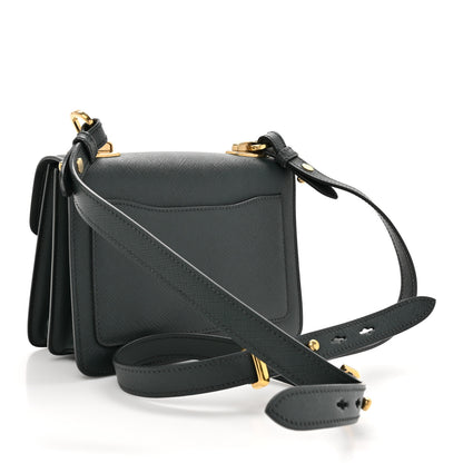 Prada Saffiano Symbole Flap Shoulder Bag Smeraldo 3 of 12