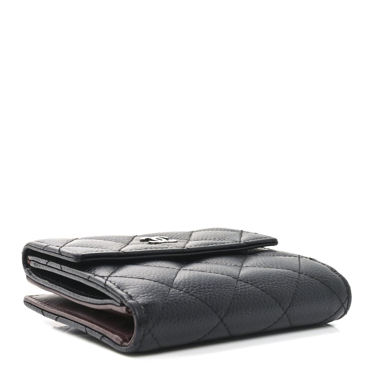Chanel Caviar Quilted Compact French Flap Wallet Black 4 of 9