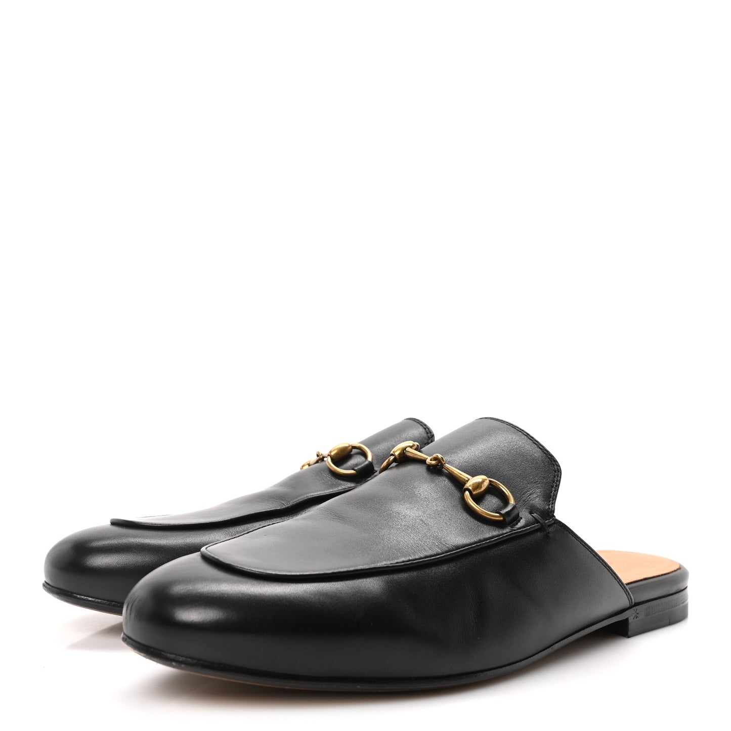 Calfskin Womens Princetown Slippers 39 Black