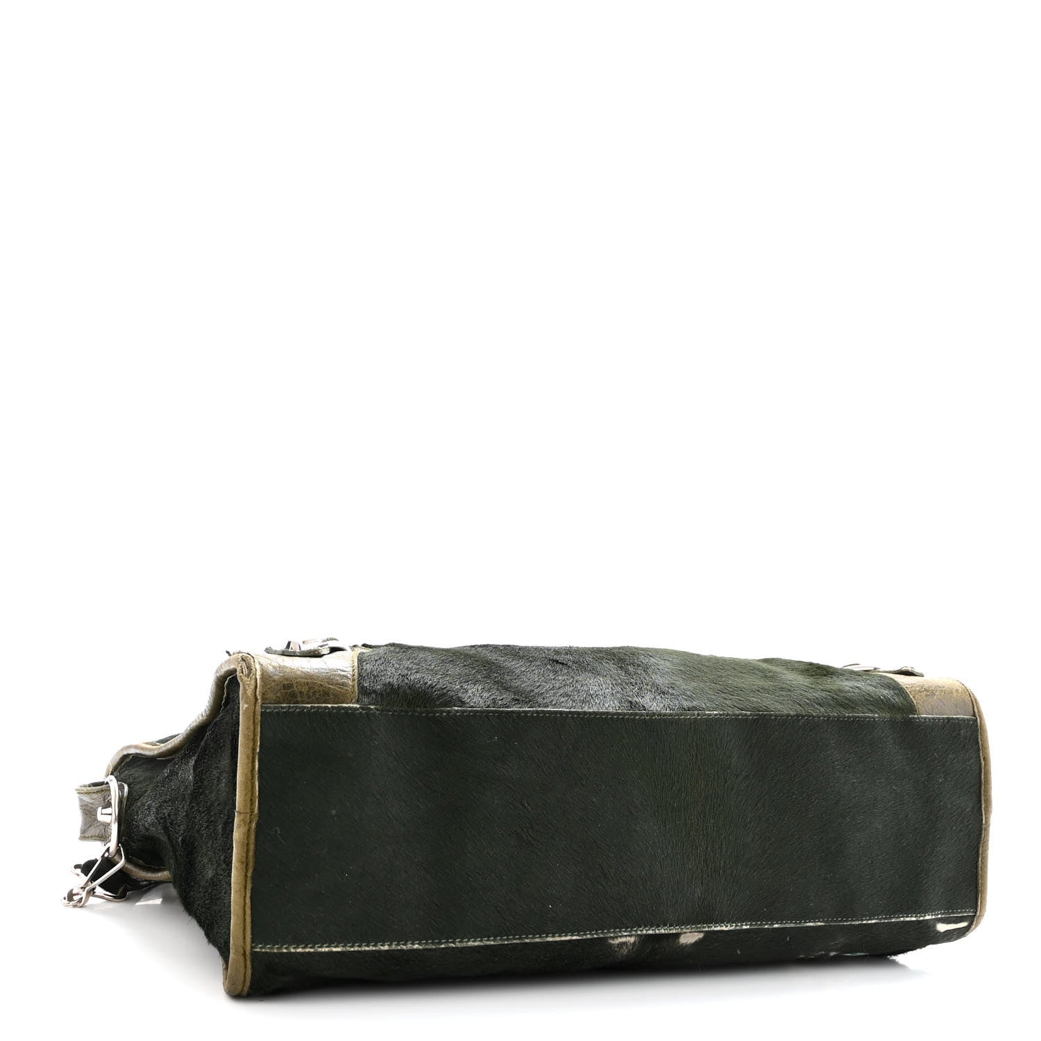 Balenciaga Agneau Pony Hair Classic Silver Hardware City Olive 4 of 19