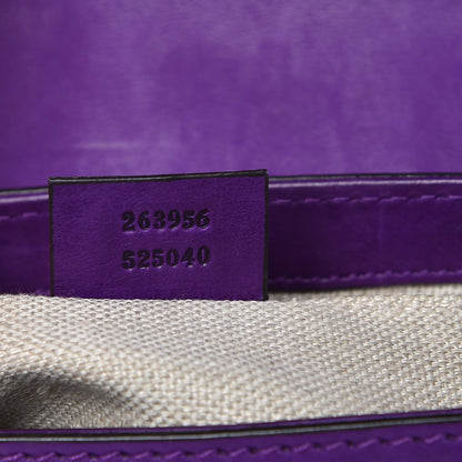 Gucci Calfskin Small Snaffle Bit Shoulder Bag Purple 7 of 14