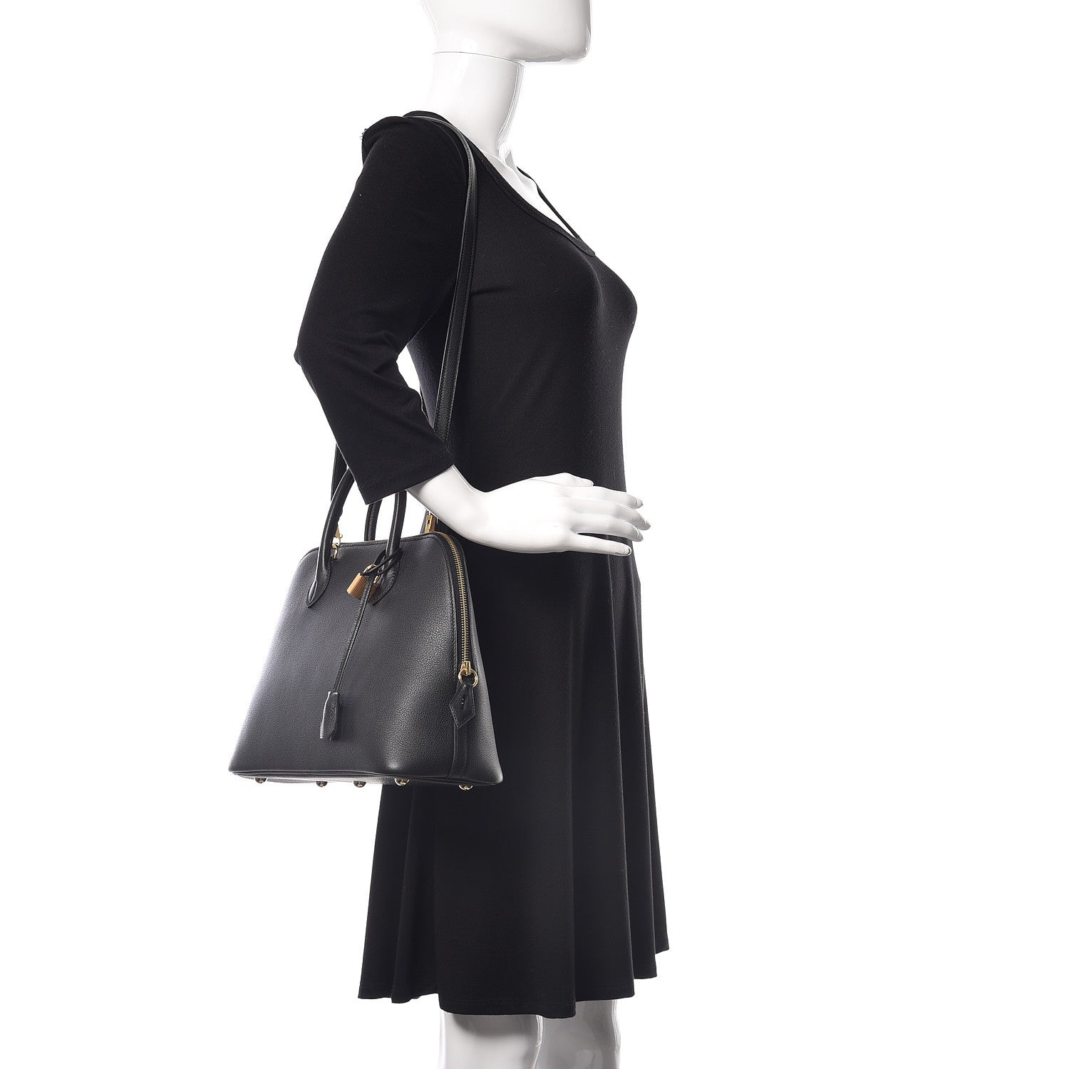 Hermes Taurillon Novillo 1923 Bolide 30 Black 2 of 11