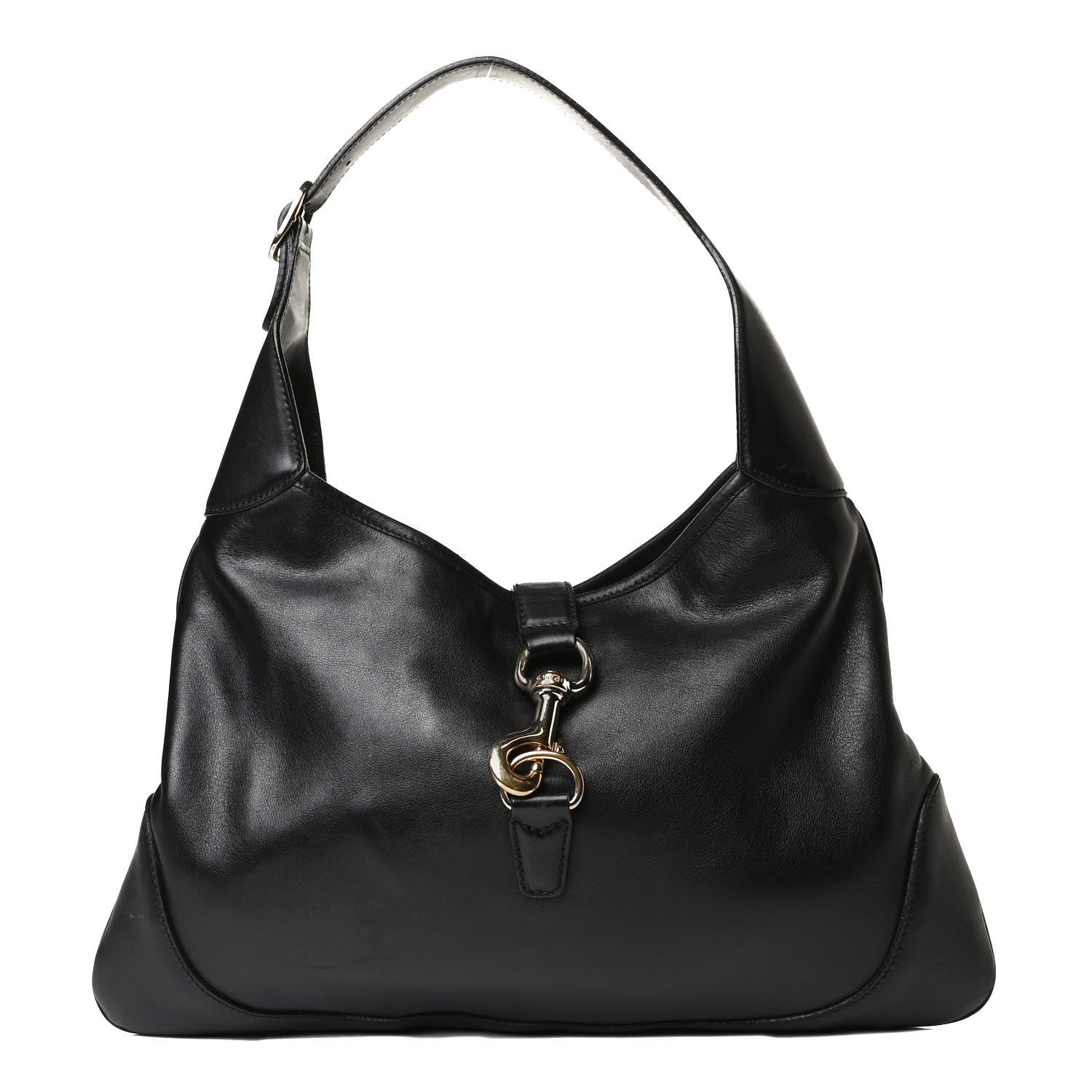 Gucci Calfskin Medium Jackie O Bouvier Hobo Black 1 of 12