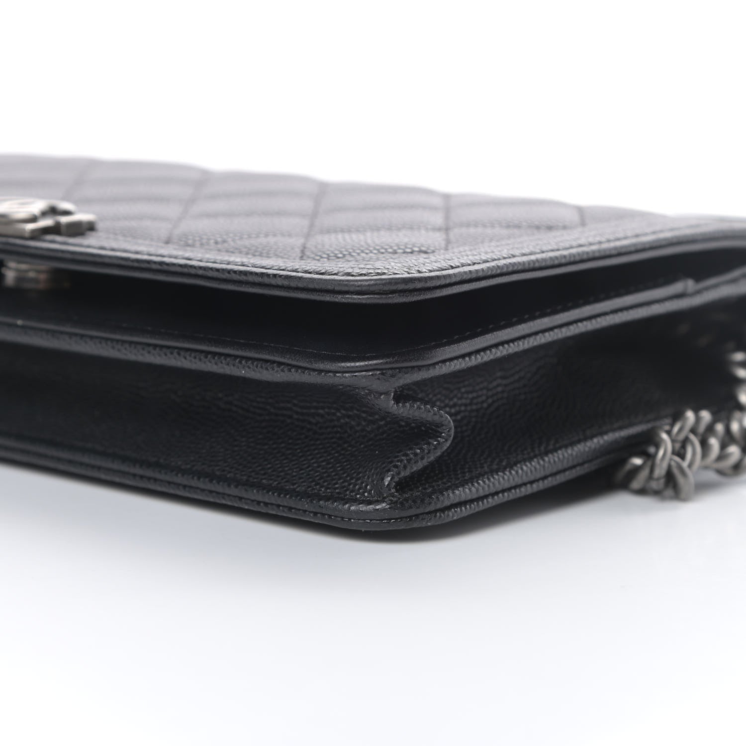 Chanel Caviar Quilted Boy Wallet On Chain WOC Black 11 of 16