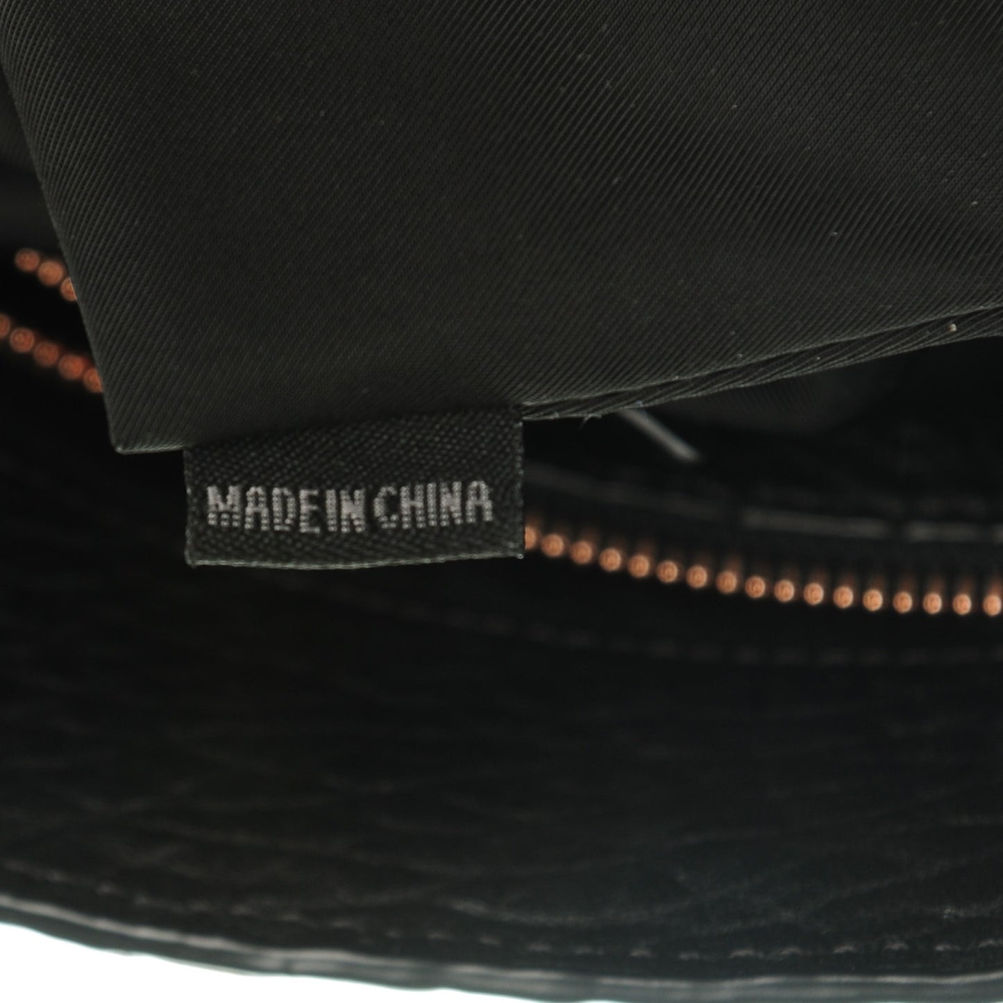 Pebbled Lambskin Diego Bucket Black Rose Gold Hardware