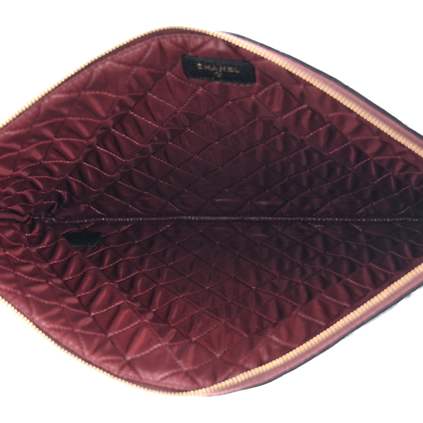 Caviar Quilted Large Cosmetic Case Black