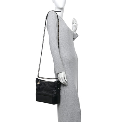 Chanel Aged Calfskin Quilted New Medium Gabrielle Hobo Black 2 of 12