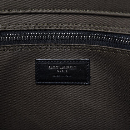 Saint Laurent Linen Calfskin Rive Gauche Tote Khaki 8 of 10