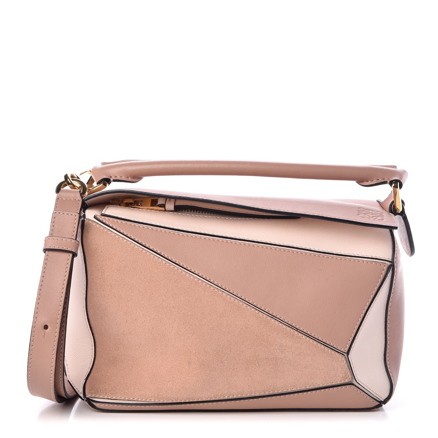 Loewe Calfskin Suede Small Puzzle Bag Blush 1 of 15